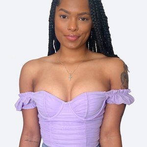 Lavender Babydoll Top